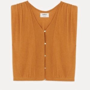 Ba&sh Gilet Lony Bronze Cardigan/Top Detailed Button Closure~ Summer Essential
